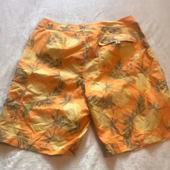 Banana Republic Pineapple Print Swim Trunks - 36 - Picture 5 of 7